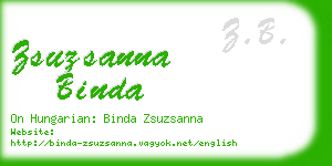 zsuzsanna binda business card
